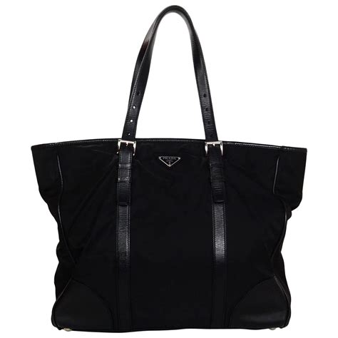 black prada tote bag|prada nylon tote bag sale.